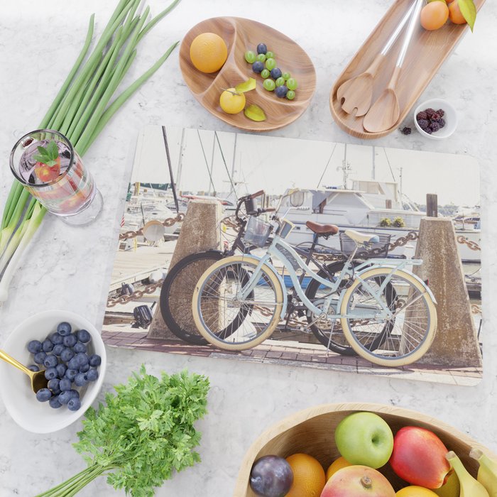 Beaufort South Carolina Vintage Beach Bicycles Photography Cutting Board Gallery Image 2