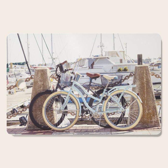 Beaufort South Carolina Vintage Beach Bicycles Photography Cutting Board Gallery Image 1
