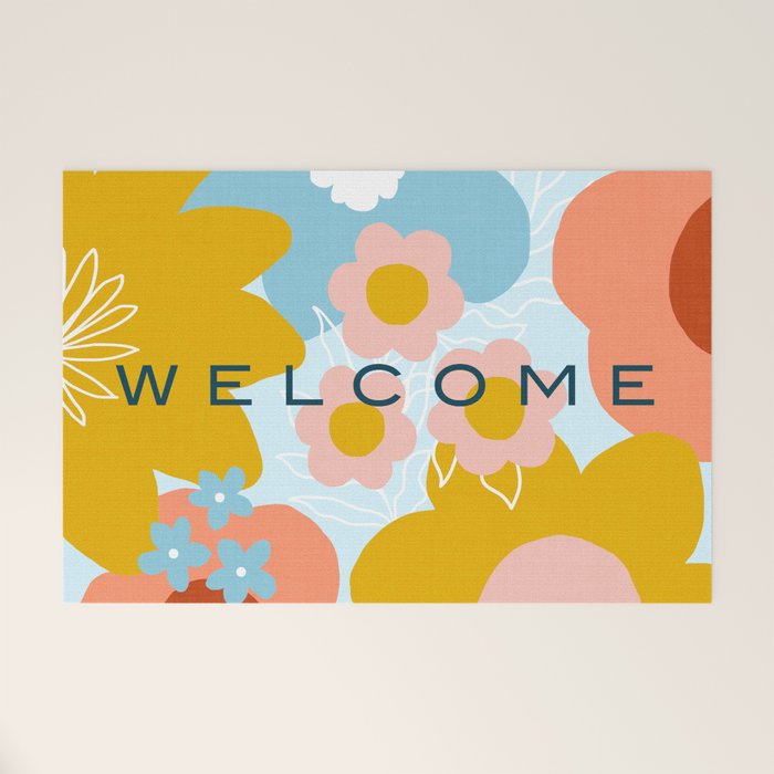 Bohemian bloom Welcome Mat Gallery Image 1