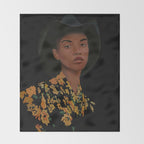 Girl Portrait 21 Throw Blanket Gallery Image 2