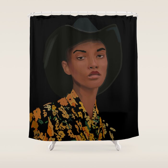 Girl Portrait 21 Shower Curtain Gallery Image 1