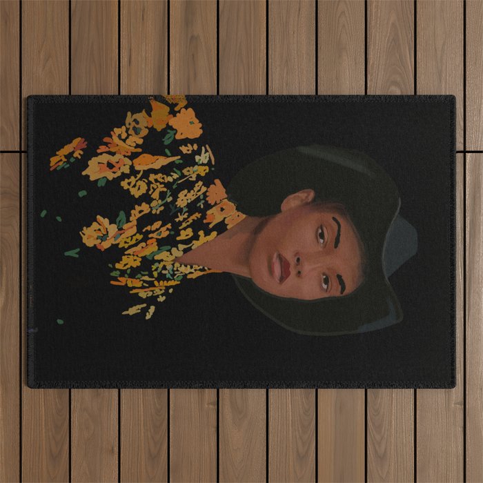 Girl Portrait 21 Outdoor Rug Gallery Image 1