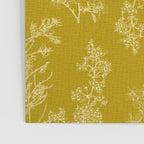 Botanical Cottage Woven Look Pattern in Olive Chartreuse Poster Gallery Image 3