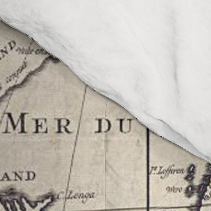 Vintage Map of The World (1750) Comforter Gallery Image 4