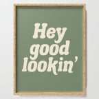 Hey Good Lookin' (Sage Cream) Serving Tray Gallery Image 1