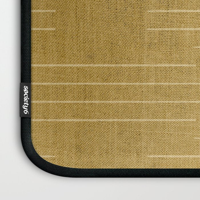 Minimalist, Boho, Line Art in Yellow Laptop Sleeve Gallery Image 3