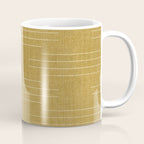 Minimalist, Boho, Line Art in Yellow Coffee Mug Gallery Image 1