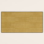 Minimalist, Boho, Line Art in Yellow Desk Mat Gallery Image 3