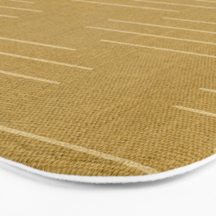 Minimalist, Boho, Line Art in Yellow Bath Mat Gallery Image 3