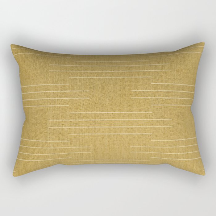Minimalist, Boho, Line Art in Yellow Rectangular Pillow Gallery Image 2