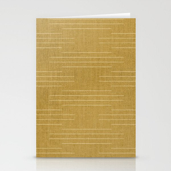 Minimalist, Boho, Line Art in Yellow Stationery Card Gallery Image 1