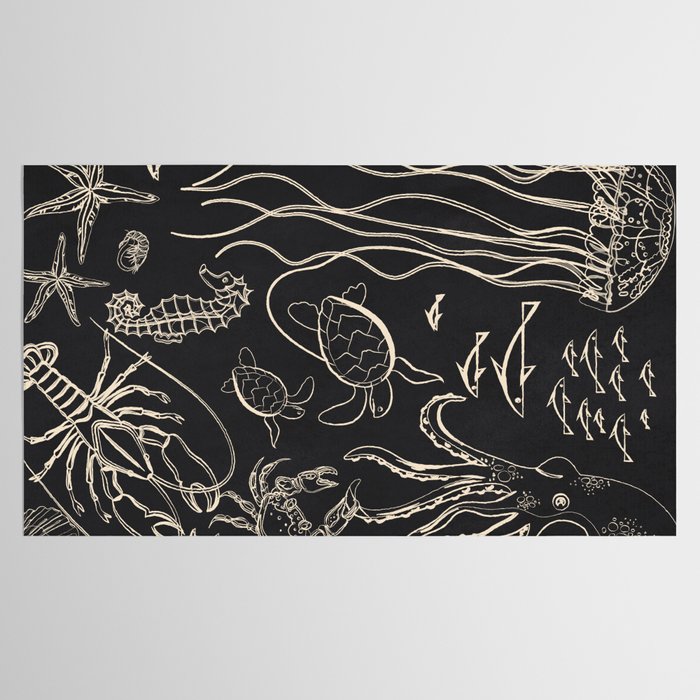 Minimal Sea Life 1 Tablecloth Gallery Image 2