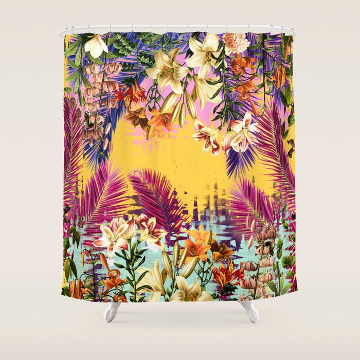 Tropical Time Shower Curtain Gallery Image 1