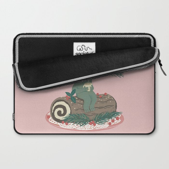 Frog on a Log with a Nog Laptop Sleeve Gallery Image 2
