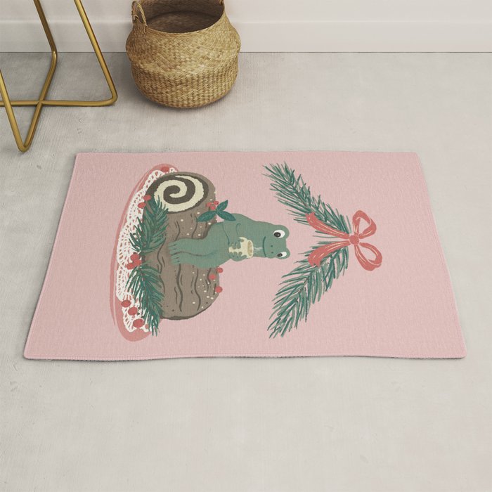 Frog on a Log with a Nog Rug Gallery Image 1