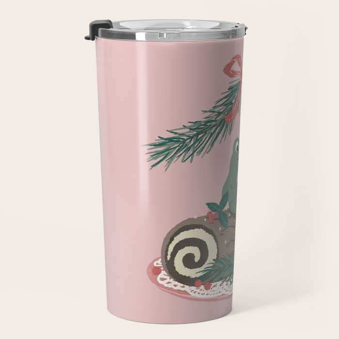 Frog on a Log with a Nog Travel Mug Gallery Image 3