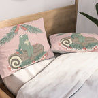 Frog on a Log with a Nog Pillow Sham Gallery Image 2