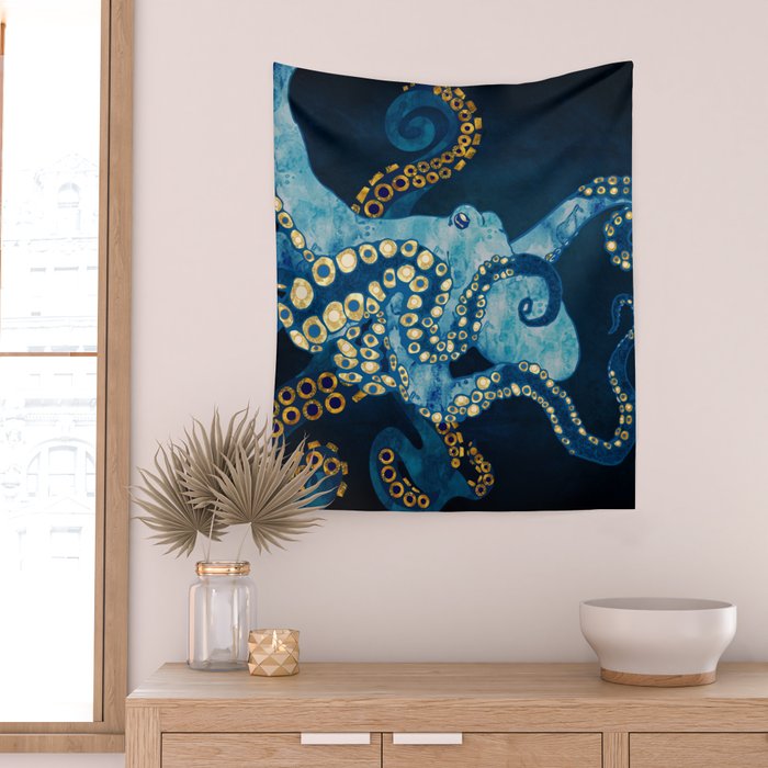 Metallic Octopus VII Wall Tapestry Gallery Image 2