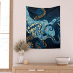 Metallic Octopus VII Wall Tapestry Gallery Image 2