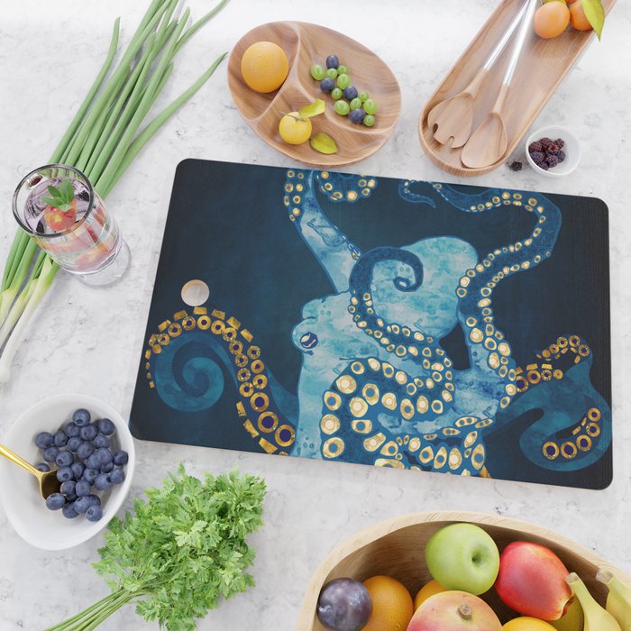 Metallic Octopus VII Cutting Board Gallery Image 2