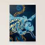 Metallic Octopus VII Stationery Card Gallery Image 2