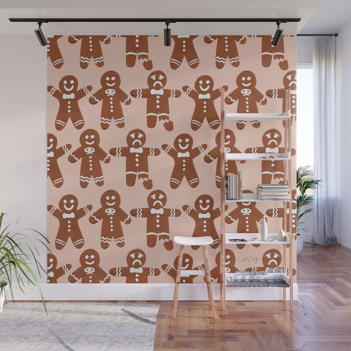 Gingerbread Men - Blush Palette Wall Mural Gallery Image 1