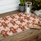 Gingerbread Men - Blush Palette Outdoor Rug Gallery Image 2