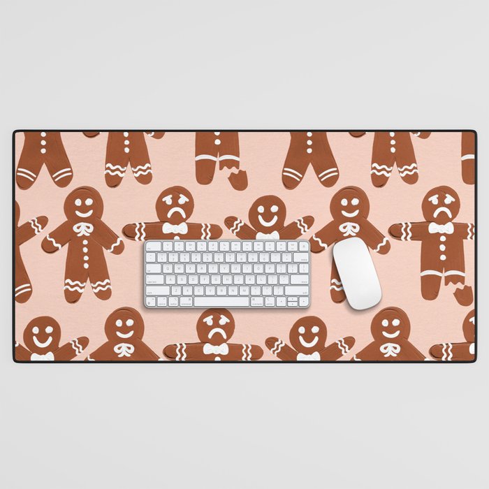 Gingerbread Men - Blush Palette Desk Mat Gallery Image 1