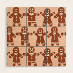 Gingerbread Men - Blush Palette Wood Wall Art Gallery Image 1