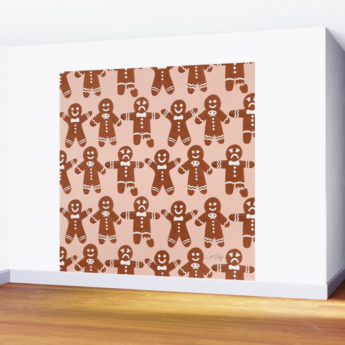 Gingerbread Men - Blush Palette Wall Mural Gallery Image 2