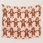 Gingerbread Men - Blush Palette Wall Tapestry Gallery Image 4