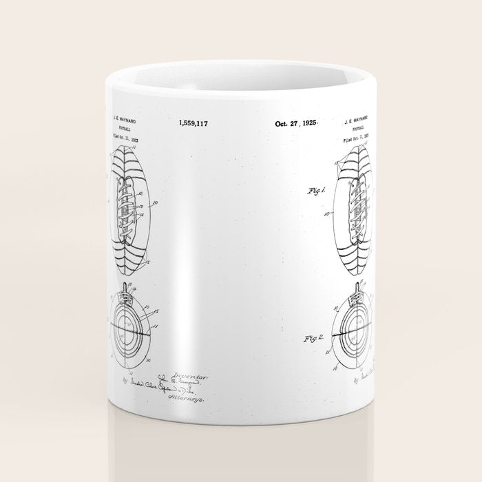 American Football Patent - Football Art - Black Chalkboard Coffee Mug Gallery Image 4