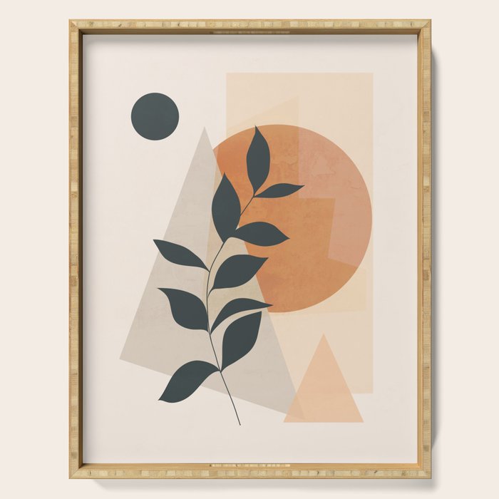 Abstract Art /Minimal Plant 16 Serving Tray Gallery Image 1