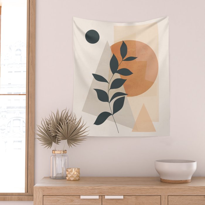 Abstract Art /Minimal Plant 16 Wall Tapestry Gallery Image 2