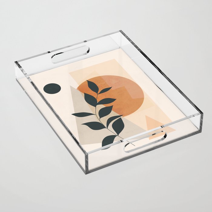 Abstract Art /Minimal Plant 16 Acrylic Tray Gallery Image 1