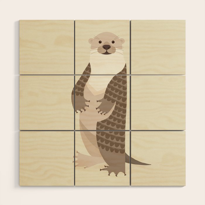 Whimsical Otter Wood Wall Art Gallery Image 1