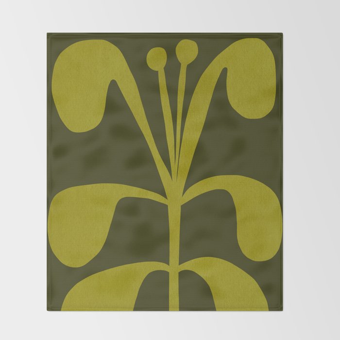 Abstract-botanical 15 Throw Blanket Gallery Image 2