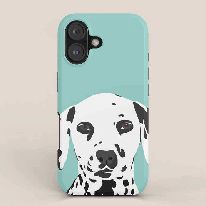 Dalmatian cute puppy dog black and white mint pastel gender neutral pet owner gifts love animals iPhone Case Gallery Image 1