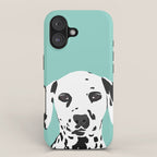 Dalmatian cute puppy dog black and white mint pastel gender neutral pet owner gifts love animals iPhone Case Gallery Image 1