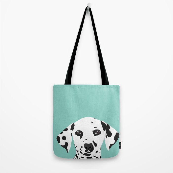 Dalmatian cute puppy dog black and white mint pastel gender neutral pet owner gifts love animals Tote Bag Gallery Image 2