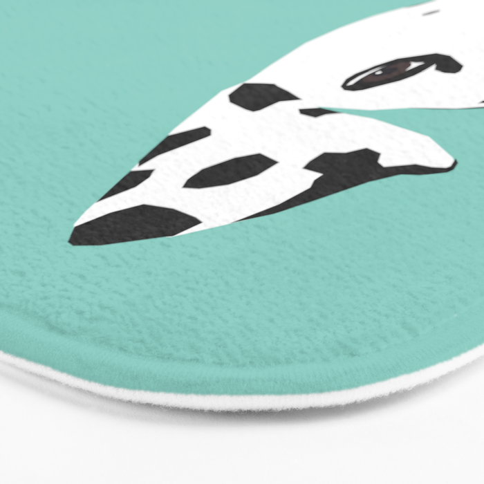 Dalmatian cute puppy dog black and white mint pastel gender neutral pet owner gifts love animals Bath Mat Gallery Image 3