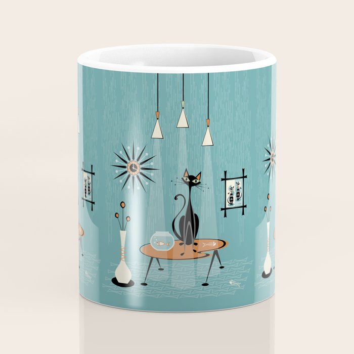 Mid Century Mishchief/ Cat Red Handed I Coffee Mug Gallery Image 4