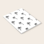 Black and white tropical palm tree pattern Notebook Gallery Image 3