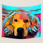 Golden Retriever 4 Wall Tapestry Gallery Image 4