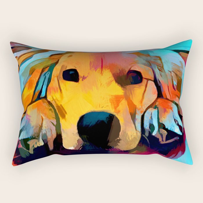 Golden Retriever 4 Rectangular Pillow Gallery Image 2