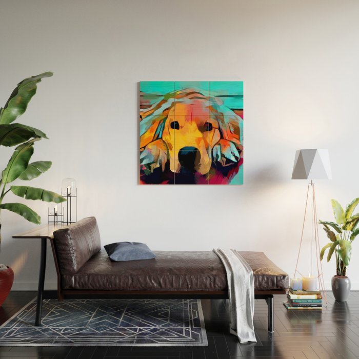Golden Retriever 4 Wood Wall Art Gallery Image 2