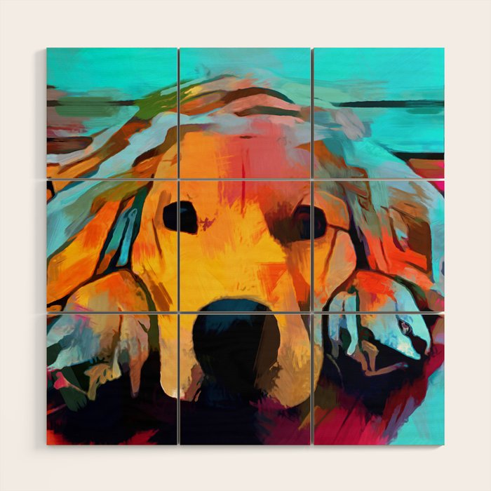 Golden Retriever 4 Wood Wall Art Gallery Image 1