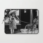 Woman Walking Pet Cheetah in London, 1939 Laptop Sleeve Gallery Image 1