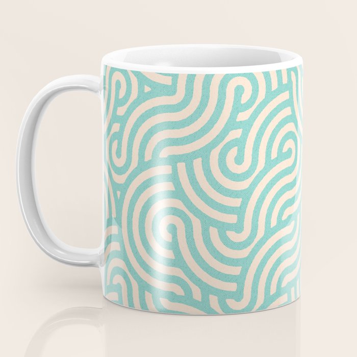 SWIRL Mint and Oat Coffee Mug Gallery Image 3