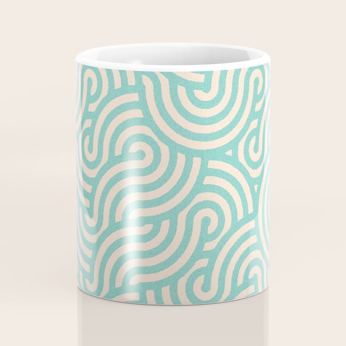 SWIRL Mint and Oat Coffee Mug Gallery Image 4